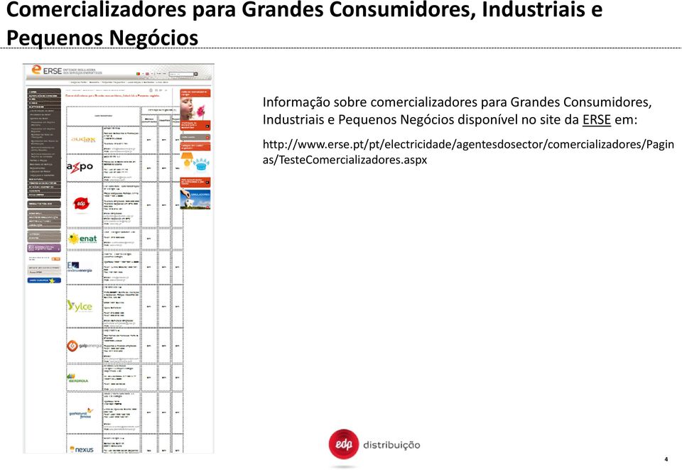 Pequenos Negócios disponível no site da ERSE em: http://www.erse.