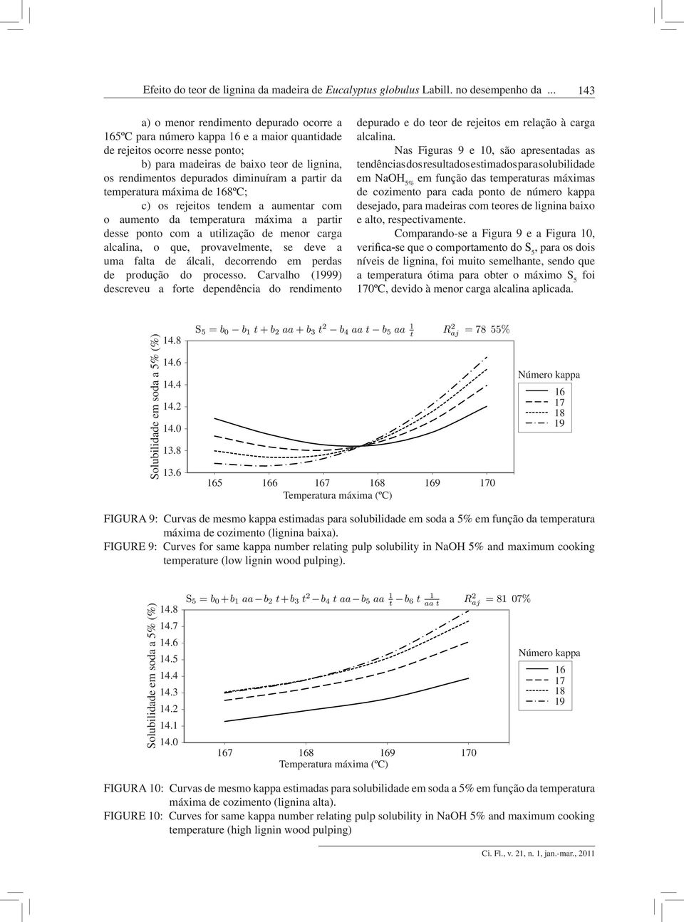 diminuíram a partir da temperatura máxima de 8ºC; c) os rejeitos tendem a aumentar com o aumento da temperatura máxima a partir desse ponto com a utilização de menor carga alcalina, o que,