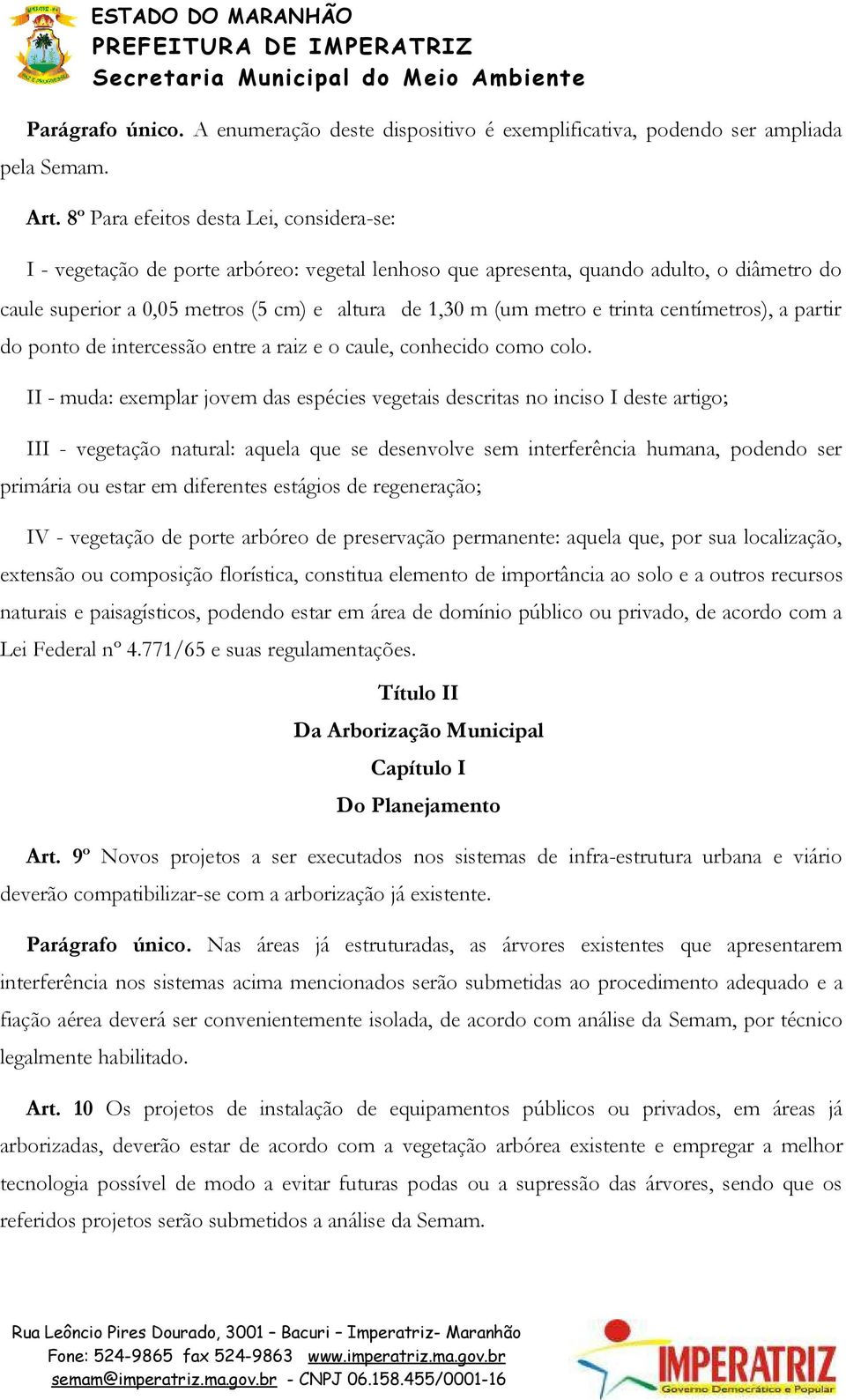 trinta centímetros), a partir do ponto de intercessão entre a raiz e o caule, conhecido como colo.