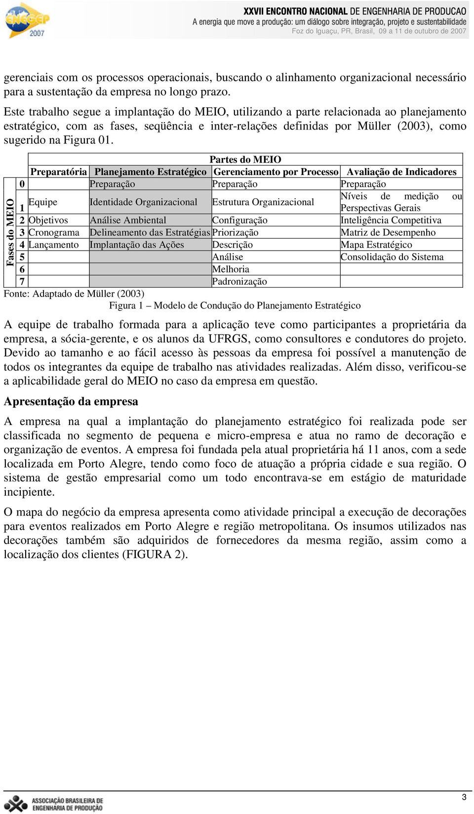 Partes do MEIO Preparatória Planejamento Estratégico Gerenciamento por Processo Avaliação de Indicadores 0 Preparação Preparação Preparação 1 Equipe Identidade Organizacional Estrutura Organizacional