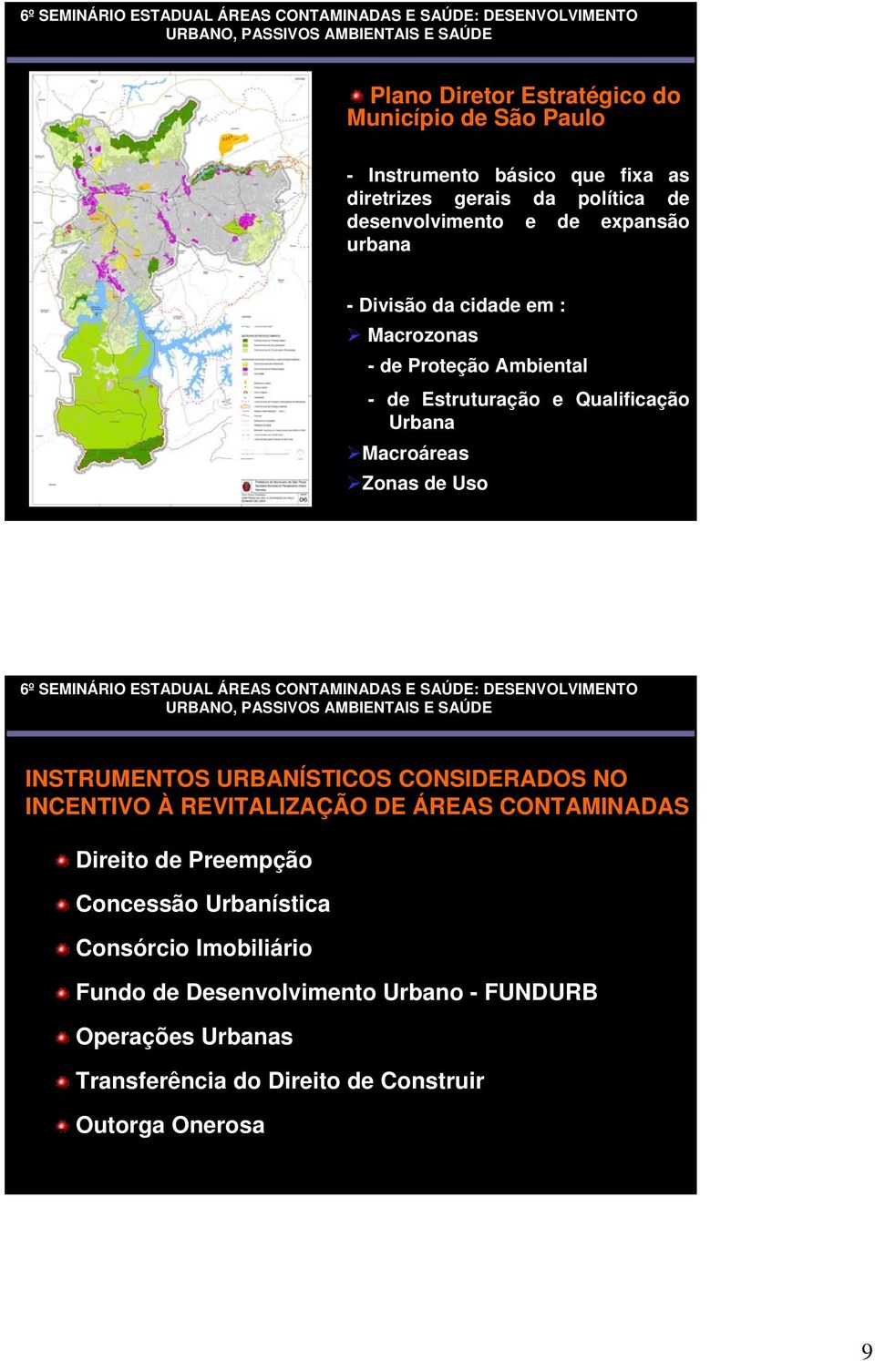 de Uso INSTRUMENTOS URBANÍSTICOS CONSIDERADOS NO INCENTIVO À REVITALIZAÇÃO DE ÁREAS CONTAMINADAS Direito de Preempção Concessão