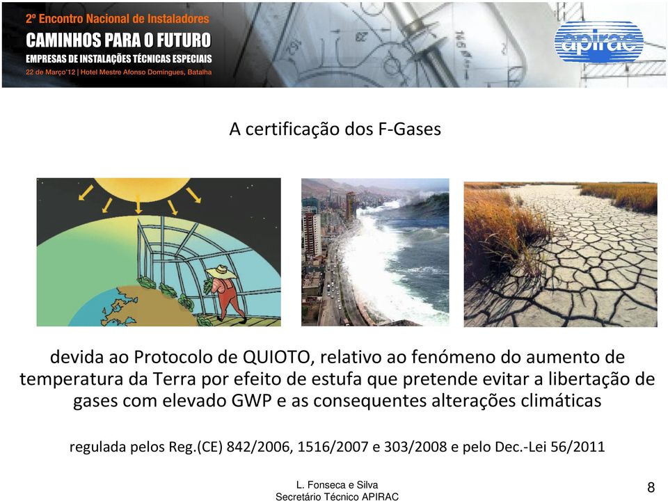 libertação de gases com elevado GWP e as consequentes alterações climáticas