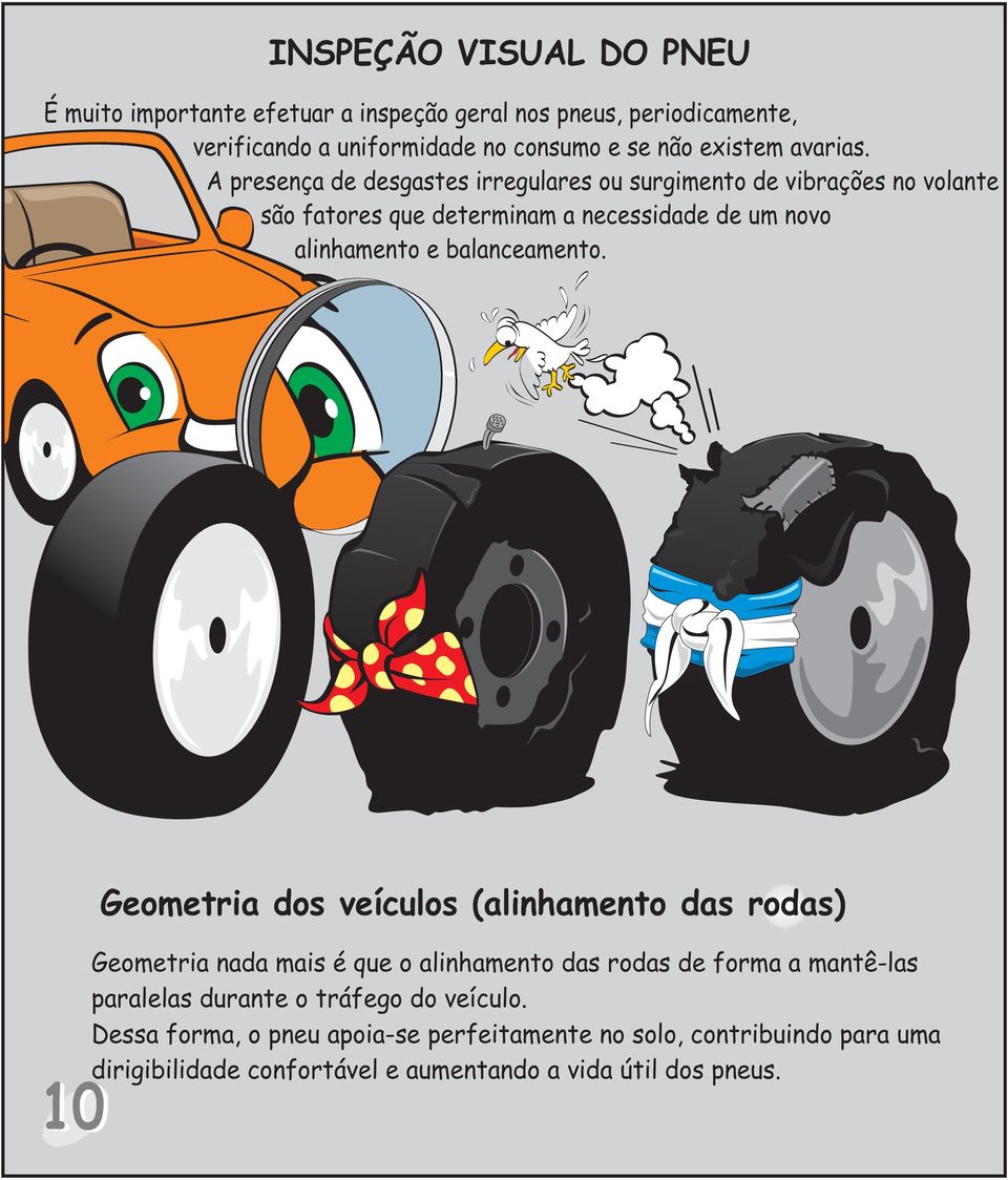 A presença de desgastes irregulares ou surgimento de vibrações no volante são fatores que determinam a necessidade de um novo alinhamento e