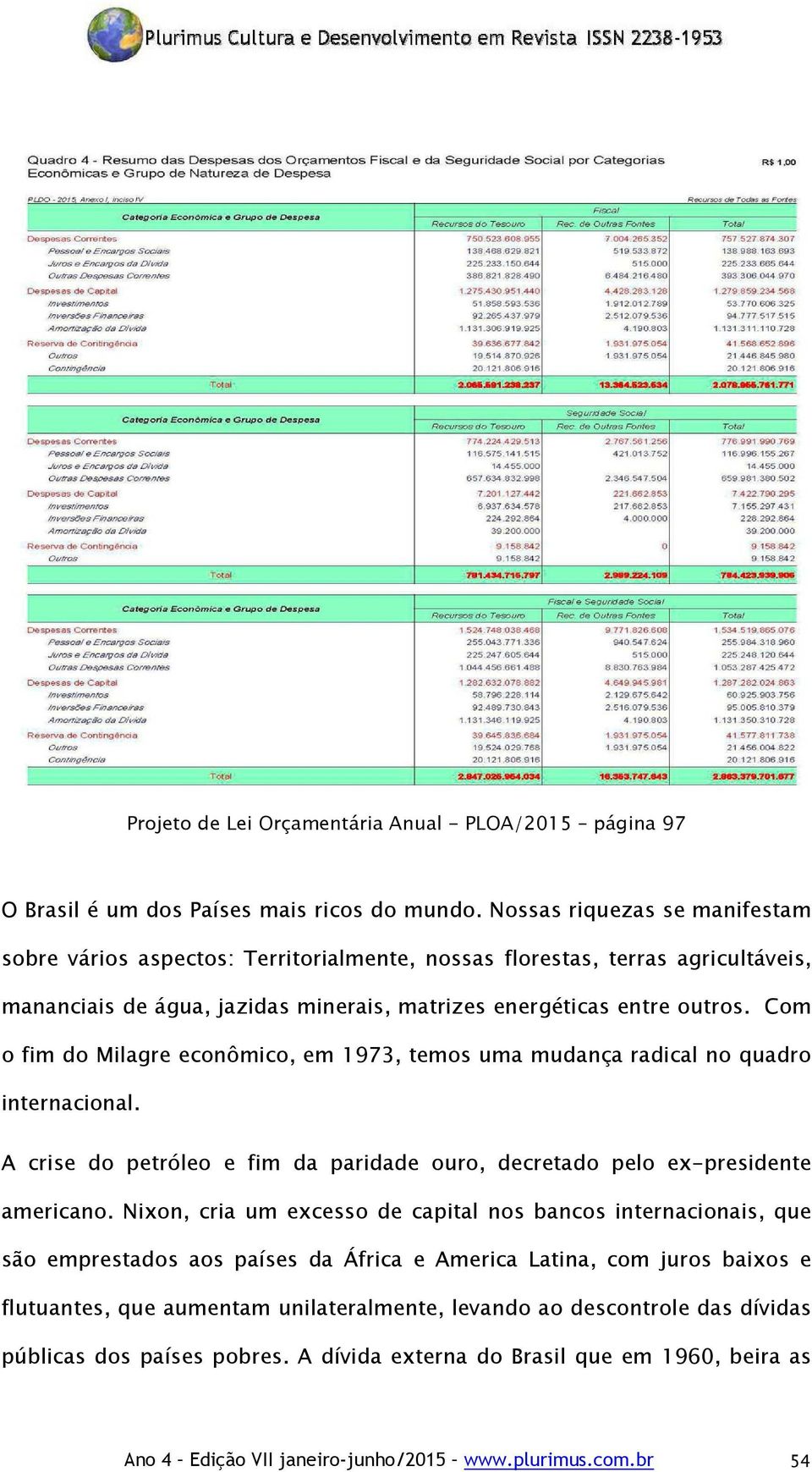 Com o fim do Milagre econômico, em 1973, temos uma mudança radical no quadro internacional. A crise do petróleo e fim da paridade ouro, decretado pelo ex-presidente americano.