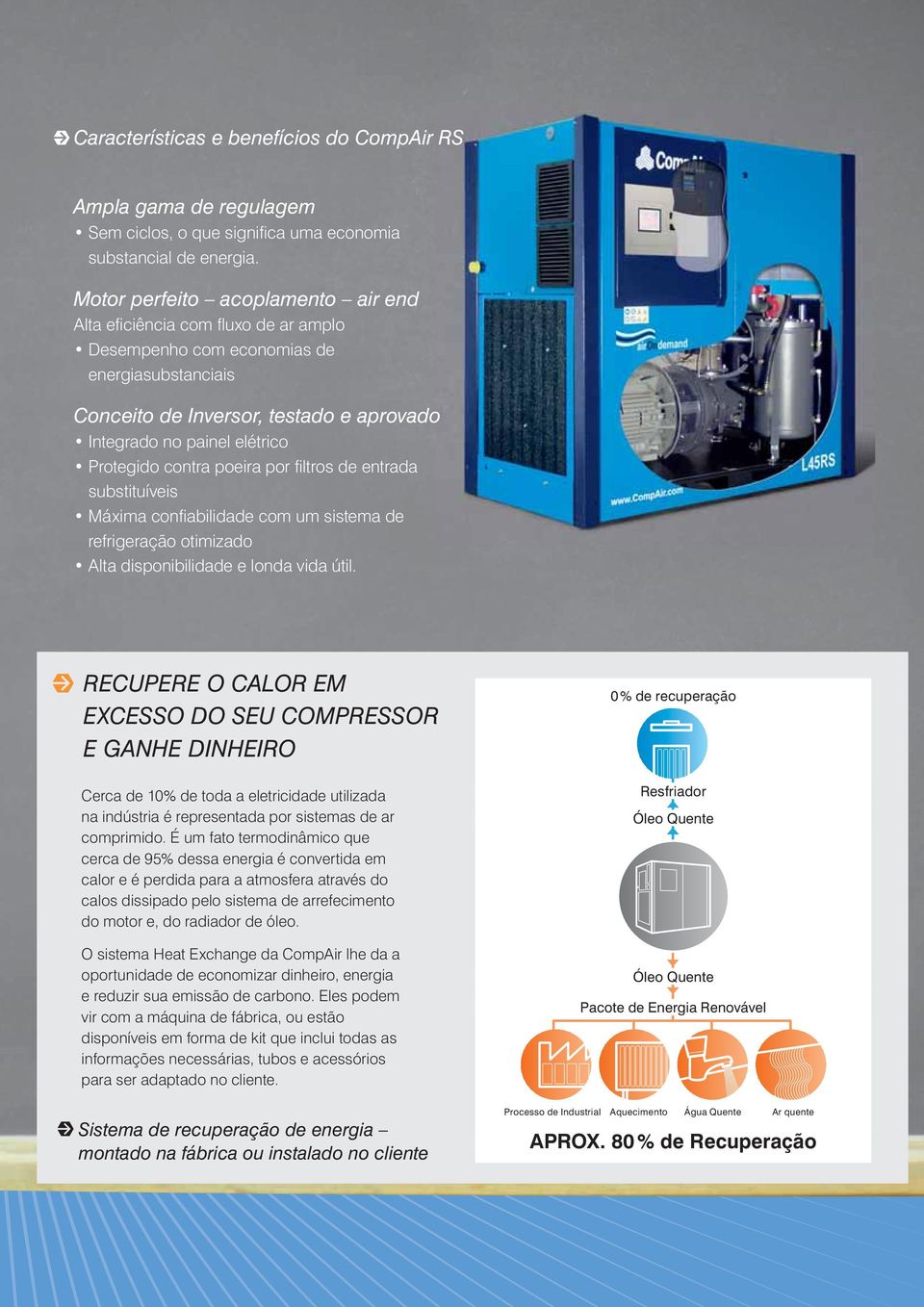 Protegido contra poeira por fi ltros de entrada substituíveis Máxima confi abilidade com um sistema de refrigeração otimizado Alta disponibilidade e londa vida útil.