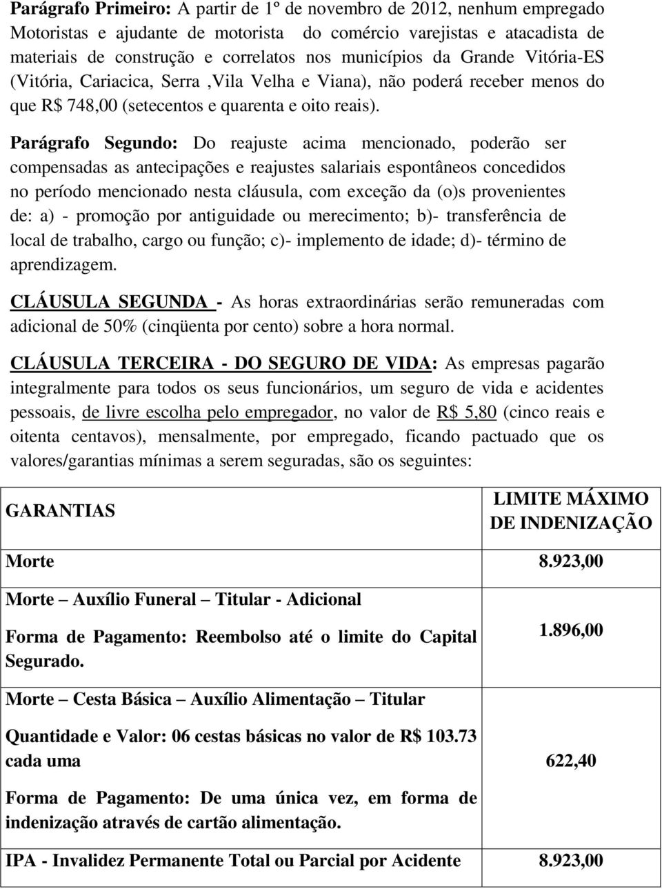 Parágrafo Segundo: Do reajuste acima mencionado, poderão ser compensadas as antecipações e reajustes salariais espontâneos concedidos no período mencionado nesta cláusula, com exceção da (o)s