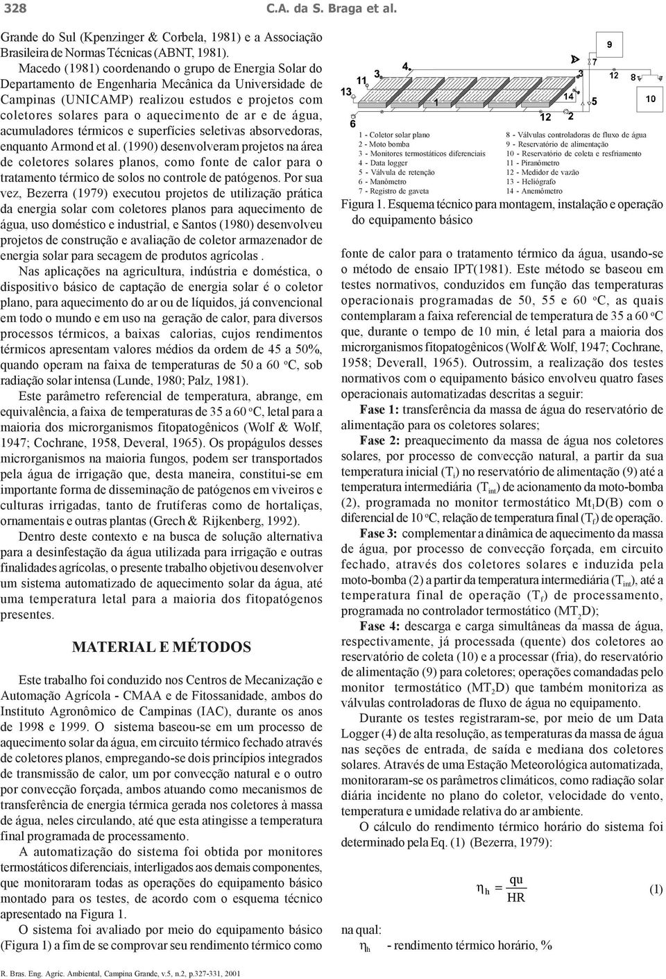 ar e de água, acumuladores térmicos e superfícies seletivas absorvedoras, enquanto Armond et al.