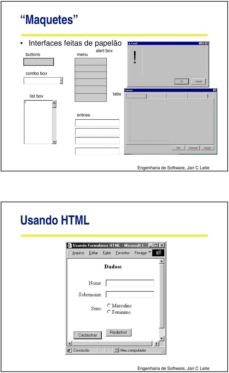 box buttons menu combo