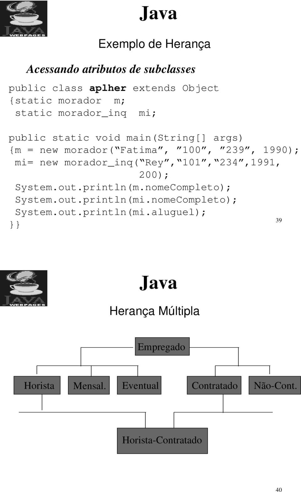 morador_inq( Rey, 101, 234,1991, 200); System.out.println(m.nomeCompleto); System.out.println(mi.