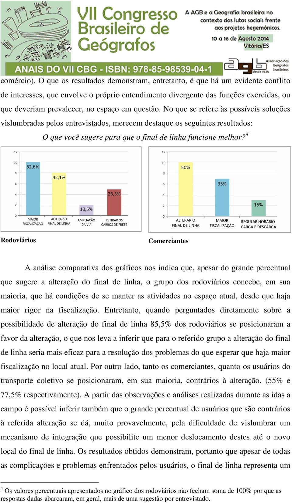 questão. No que se refere às possíveis soluções vislumbradas pelos entrevistados, merecem destaque os seguintes resultados: O que você sugere para que o final de linha funcione melhor?