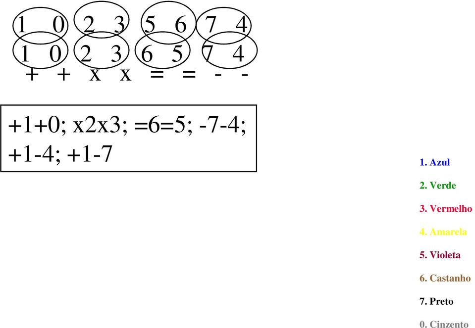 7-4 - +1+0; x2x3;