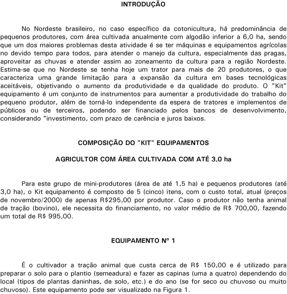 zoneamento da cultura para a região Nordeste.