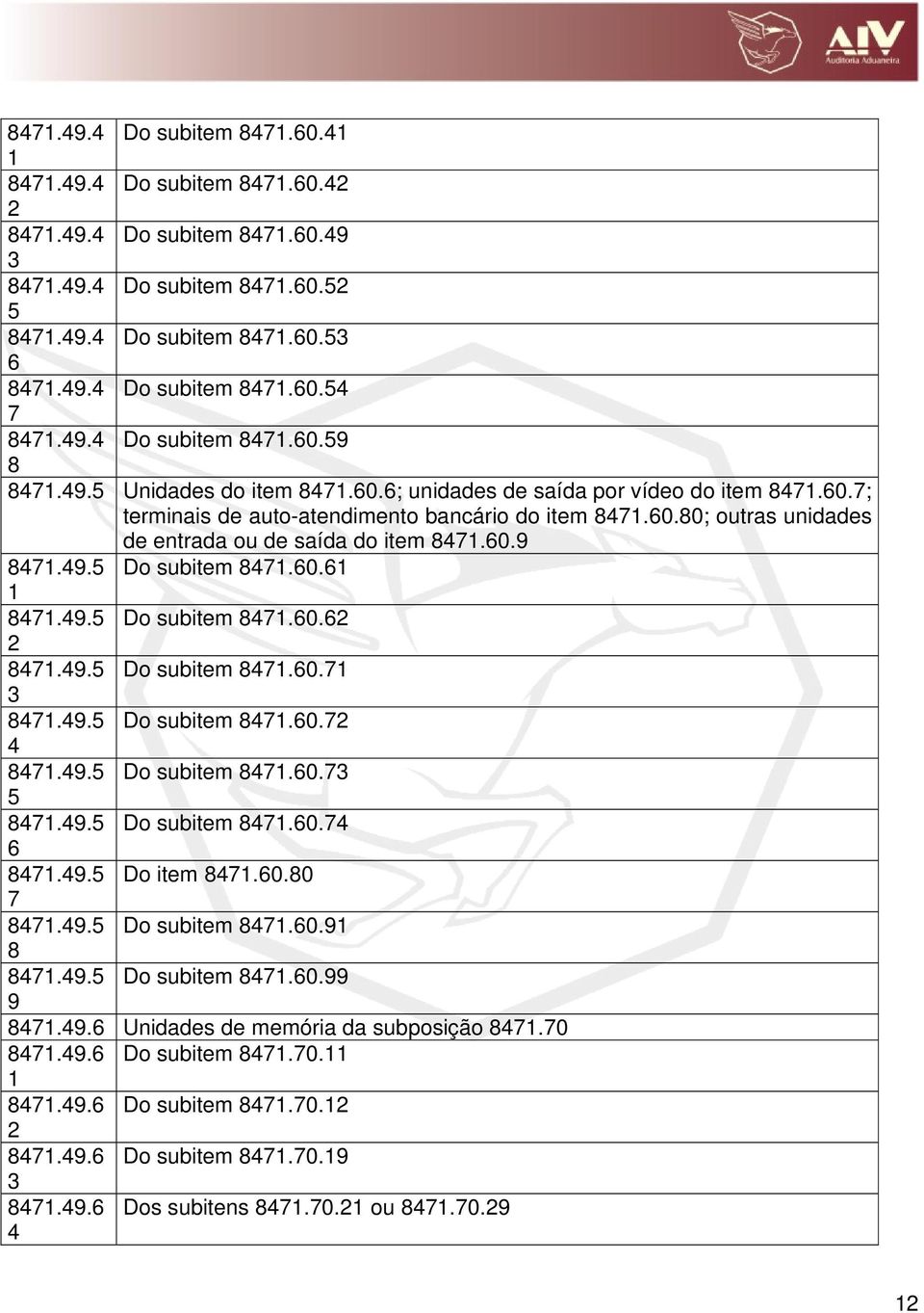 6.6 87..5 Do subitem 87.6.6 87..5 Do subitem 87.6.7 87..5 Do subitem 87.6.7 87..5 Do subitem 87.6.7 5 87..5 Do subitem 87.6.7 6 87..5 Do item 87.6.8 7 87..5 Do subitem 87.6. 8 87.