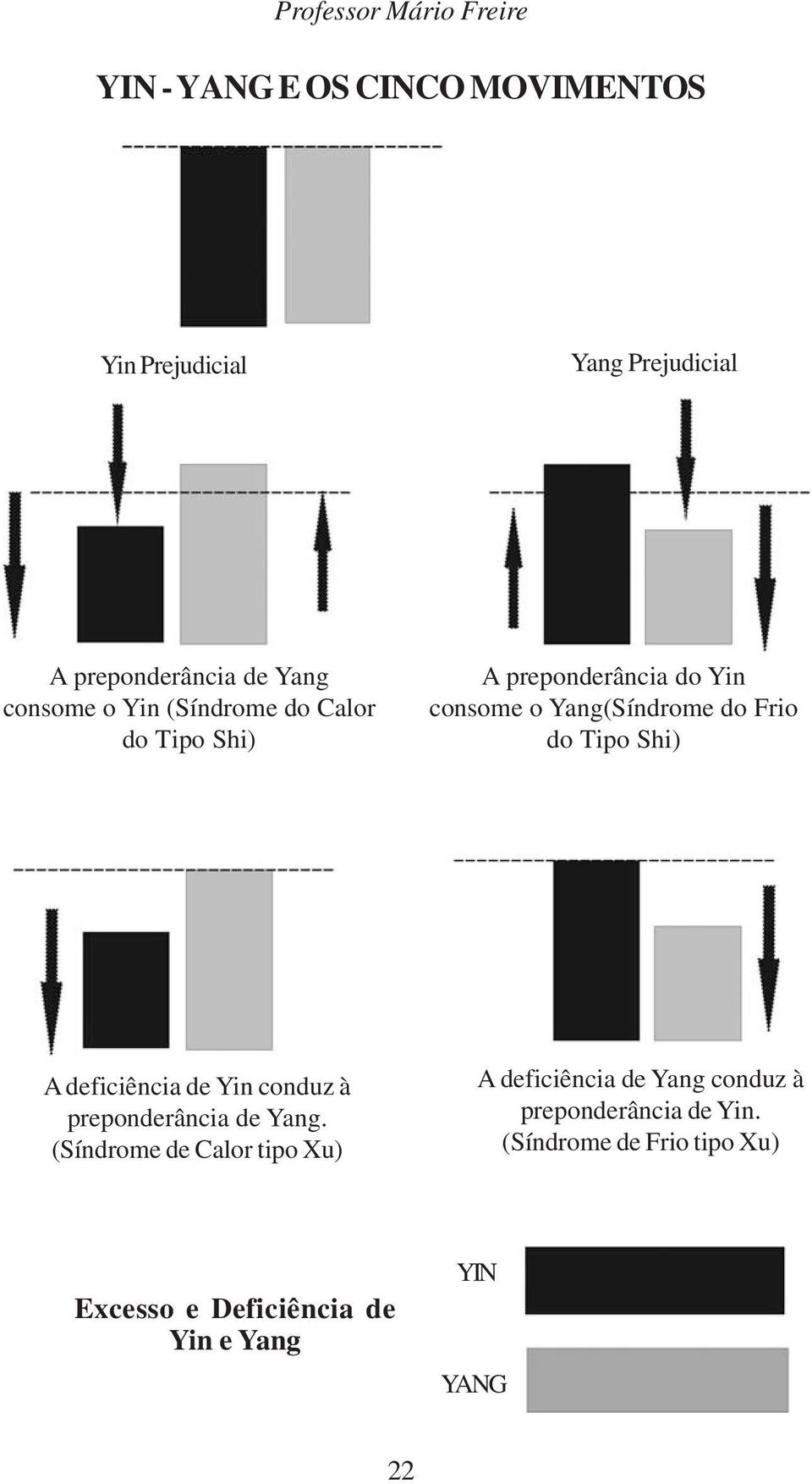 Yang(Síndrome do Frio do Tipo Shi) A deficiência de Yin conduz à preponderância de Yang.