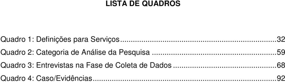 ..32 Quadro 2: Categoria de Análise da Pesquisa.