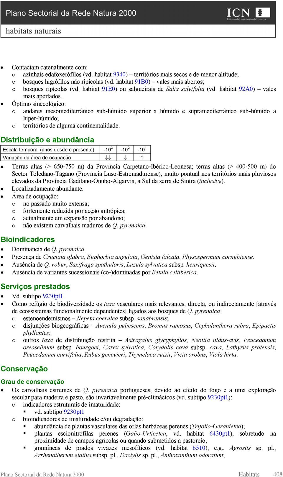 Óptimo sinecológico: o andares mesomediterrânico sub-húmido superior a húmido e supramediterrânico sub-húmido a hiper-húmido; o territórios de alguma continentalidade.