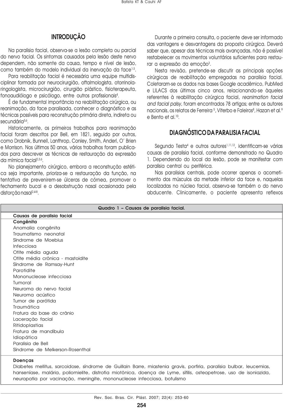 Para reabilitação facial é necessária uma equipe multidisciplinar formada por neurocirurgião, oftalmologista, otorrinolaringologista, microcirurgião, cirurgião plástico, fisioterapeuta, fonoaudiólogo