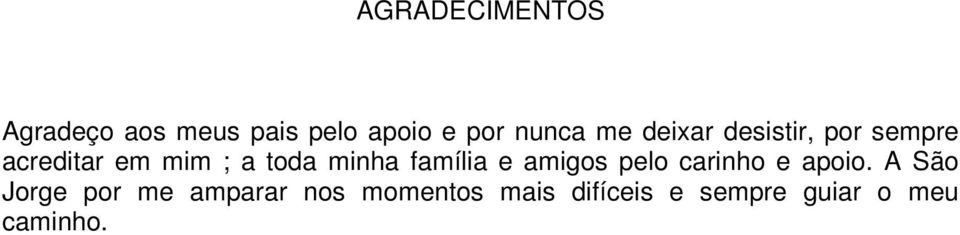 minha família e amigos pelo carinho e apoio.