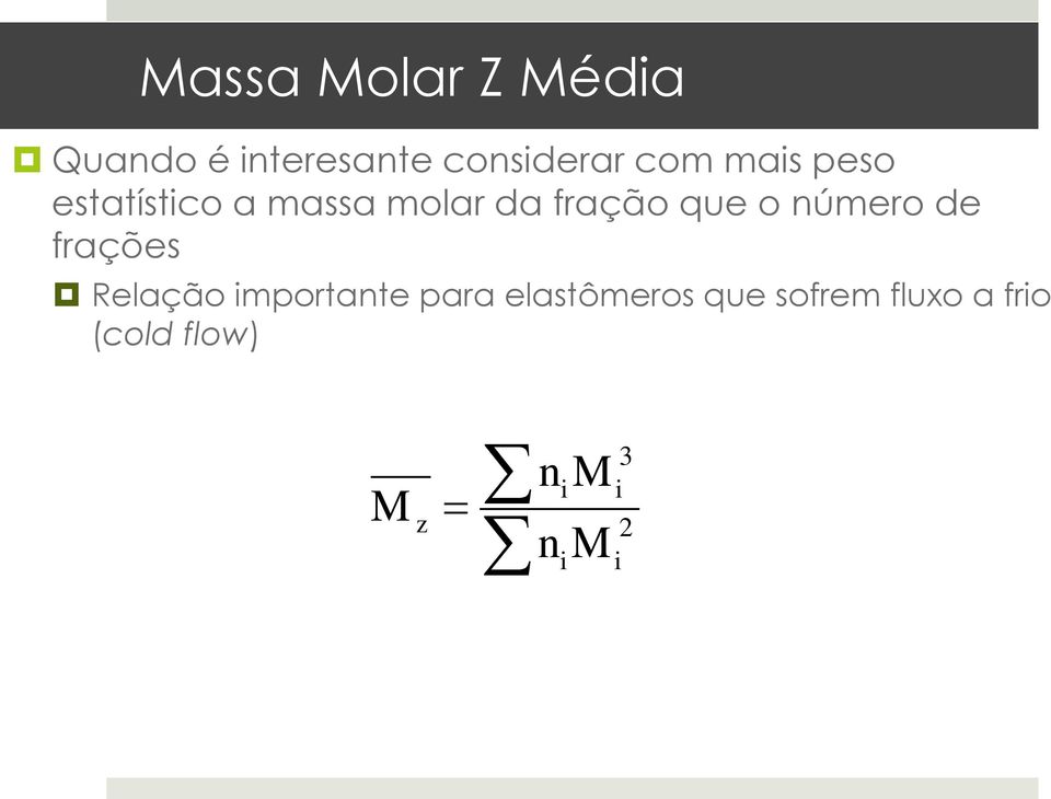 o número de frações Relação mportante para