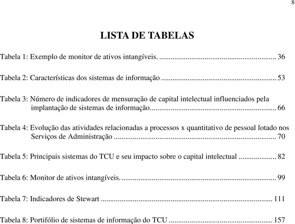 .. 66 Tabela 4: Evolução das atividades relacionadas a processos x quantitativo de pessoal lotado nos Serviços de Administração.