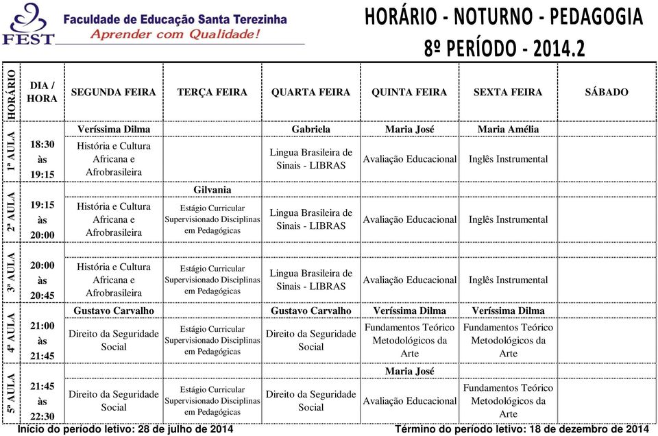 Dilma Direito da Seguridade Social Supervisionado Disciplinas em Pedagógicas Supervisionado Disciplinas em Pedagógicas Direito da Seguridade Social Avaliação