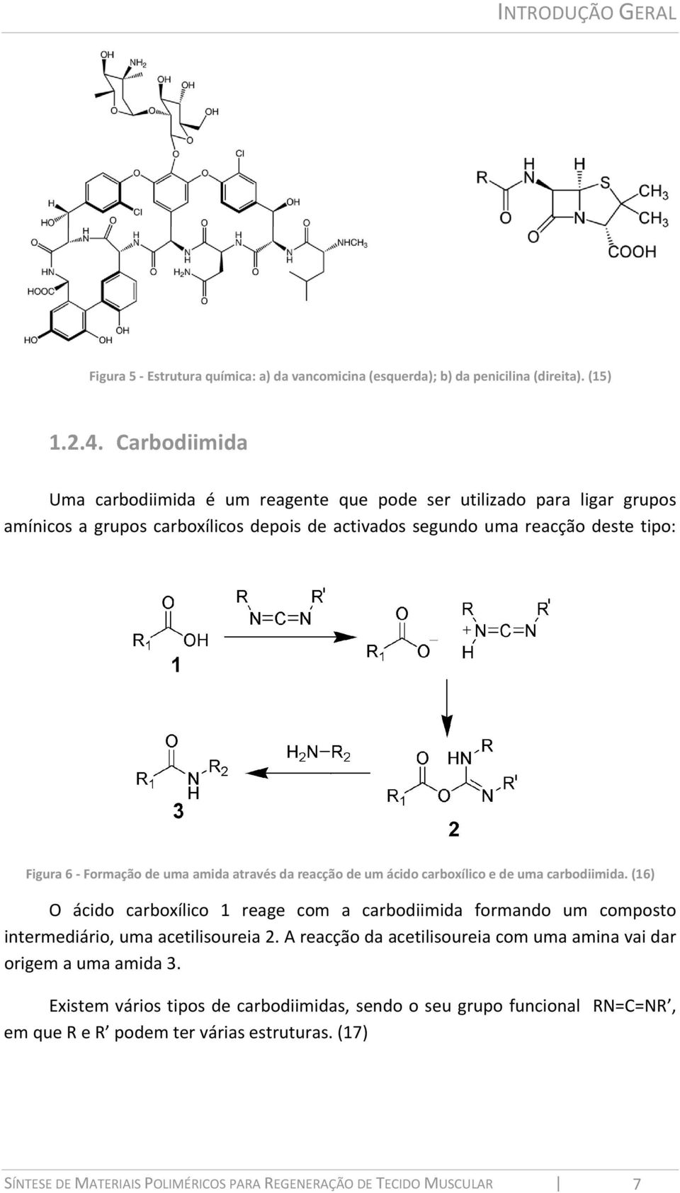 Formação de uma amida através da reacção de um ácido carboxílico e de uma carbodiimida.