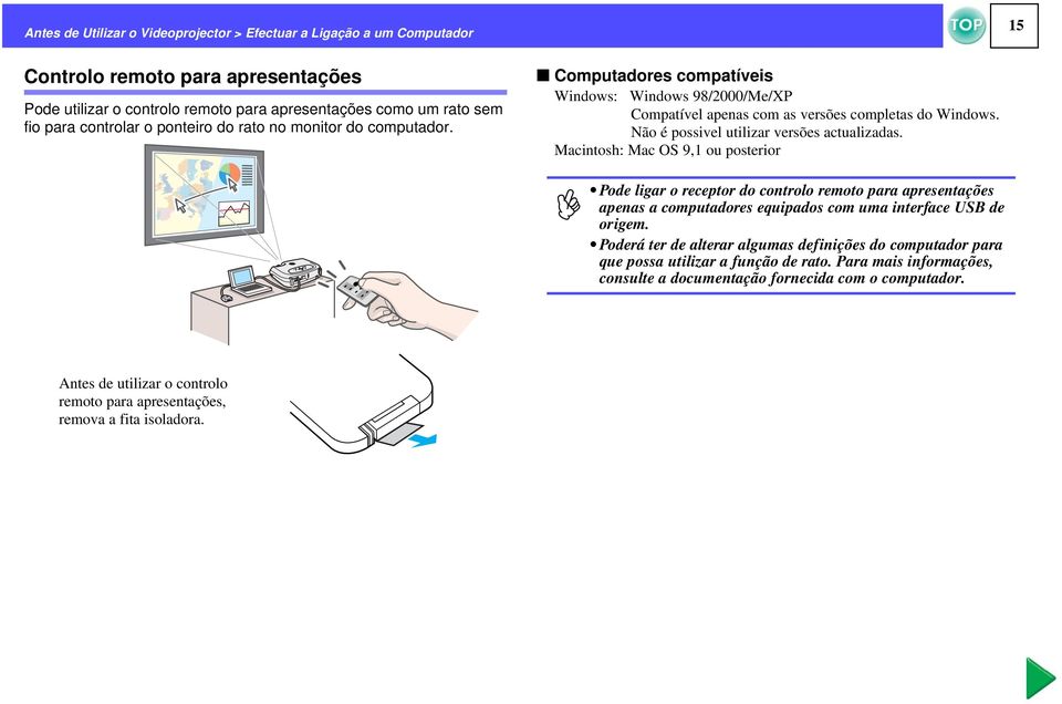 Não é possivel utilizar versões actualizadas.