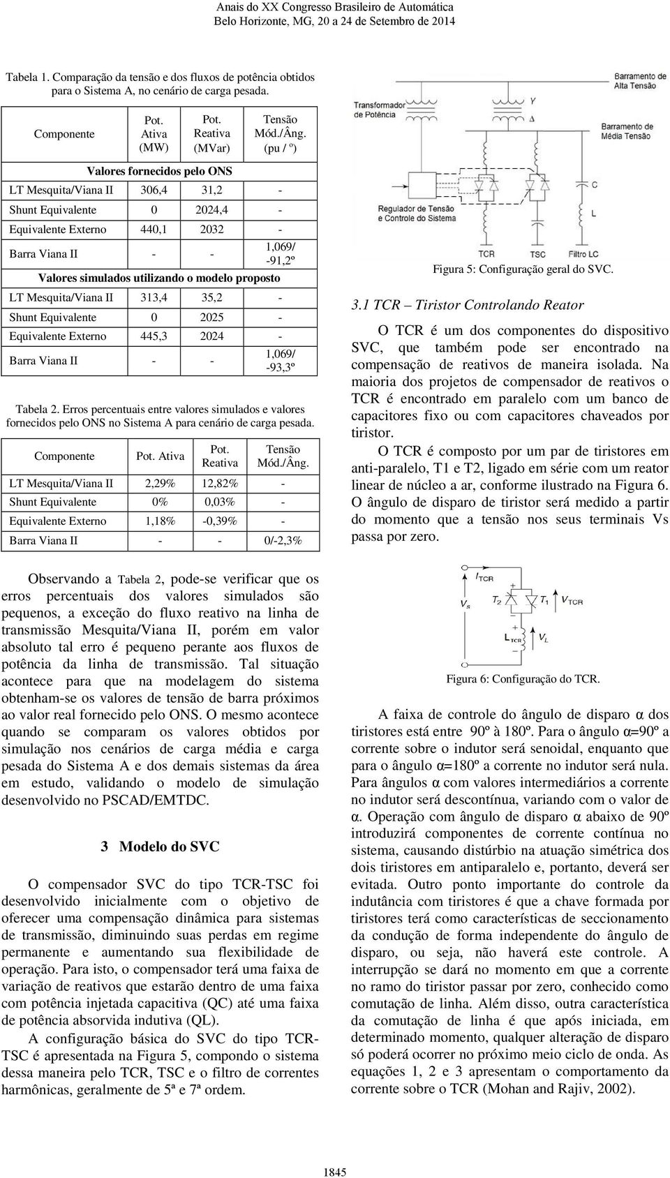 modelo proposto LT Mesquita/Viana II 313,4 35,2 - Shunt Equivalente 0 2025 - Equivalente Externo 445,3 2024 - Barra Viana II - - 1,069/ -93,3º Tabela 2.