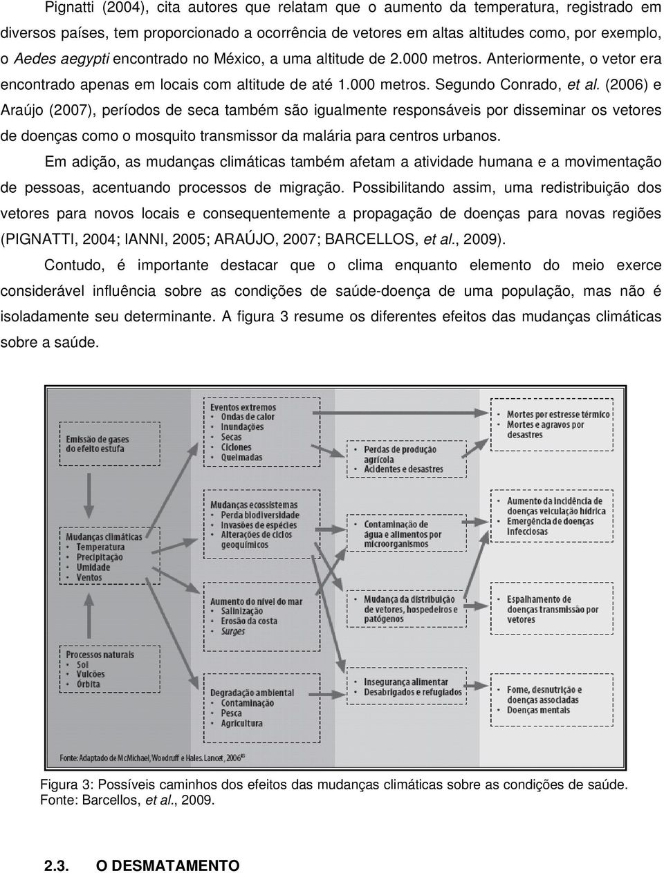 (2006) e Araújo (2007), períodos de seca também são igualmente responsáveis por disseminar os vetores de doenças como o mosquito transmissor da malária para centros urbanos.