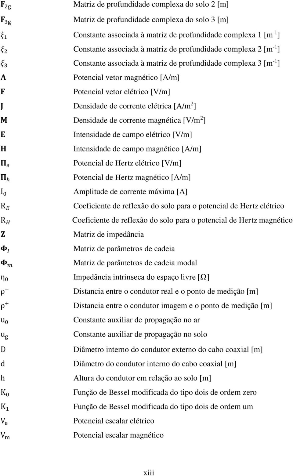 Intnsidad d campo létrico [V/m] H Intnsidad d campo magnético [A/m] Π Π h I R E R H Z Φ I Φ m η ρ ρ + g D d h K K V V m Potncial d Hrt létrico [V/m] Potncial d Hrt magnético [A/m] Amplitd d corrnt