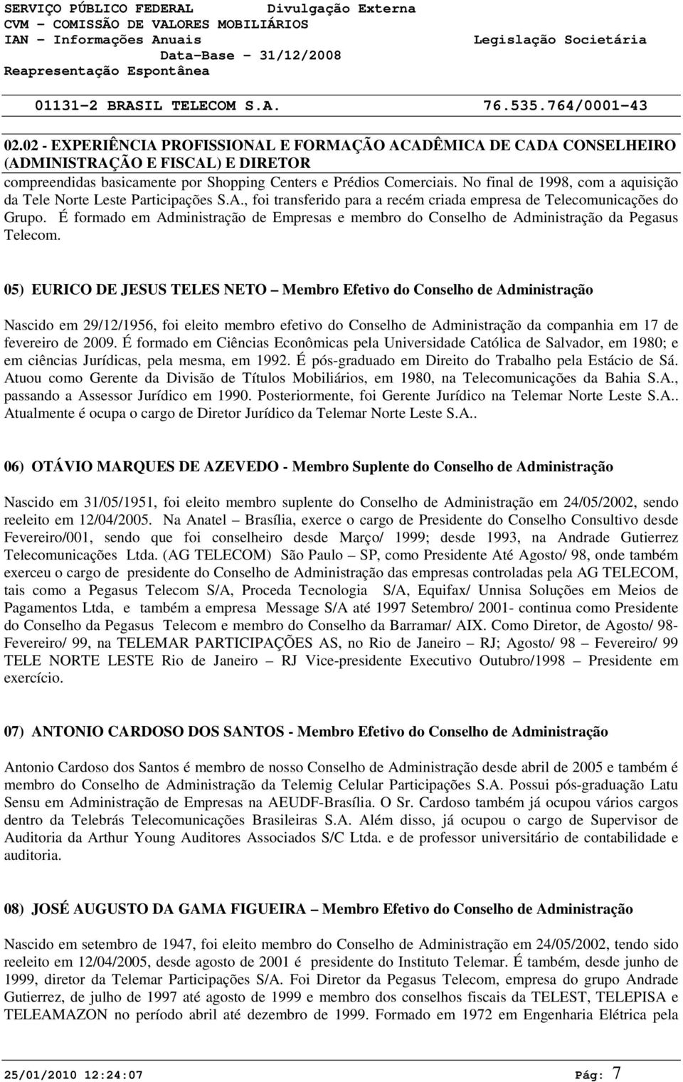 É formado em Administração de Empresas e membro do Conselho de Administração da Pegasus Telecom.