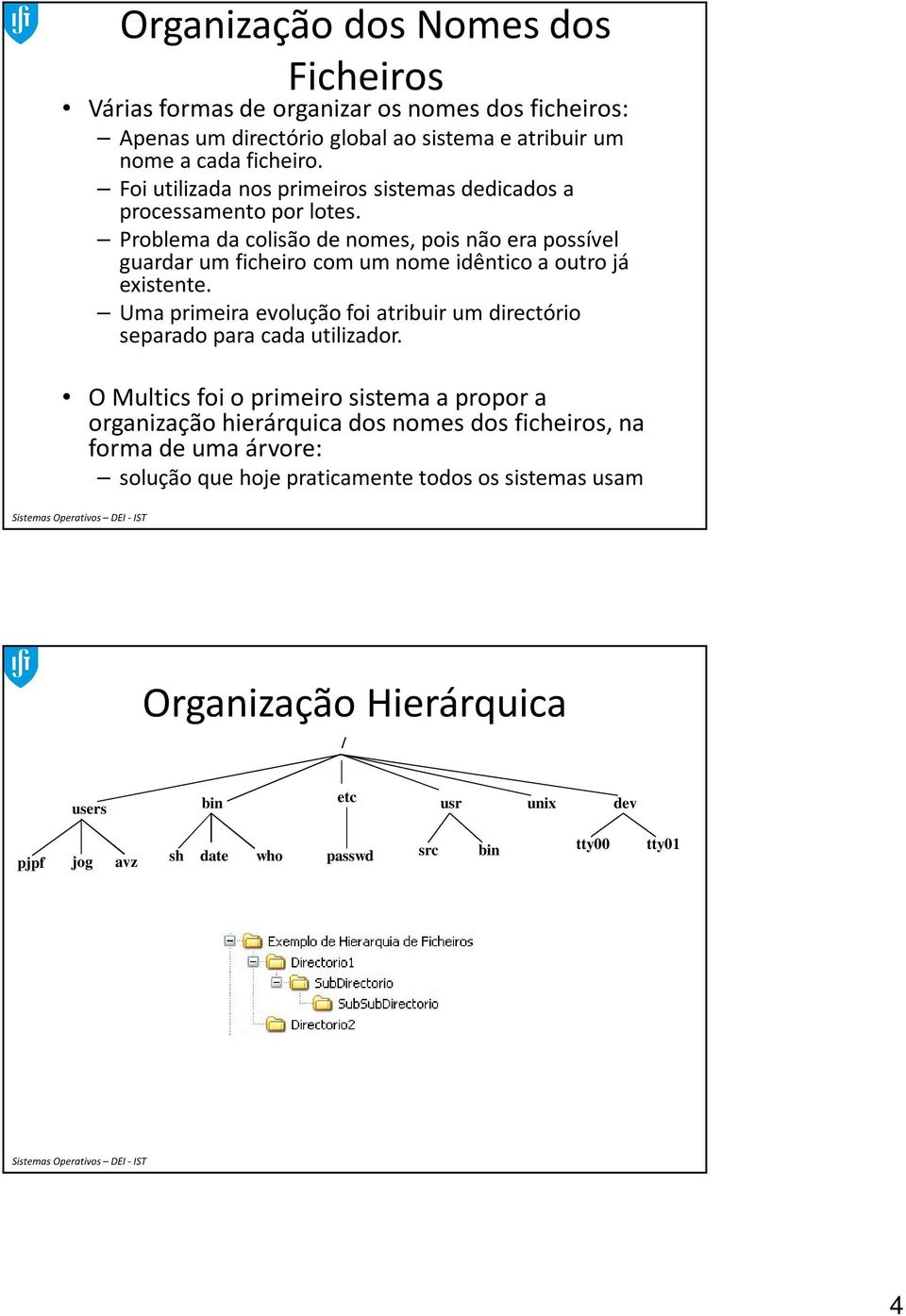 Problema da colisão de nomes, pois não era possível guardar um ficheiro com um nome idêntico a outro já existente.