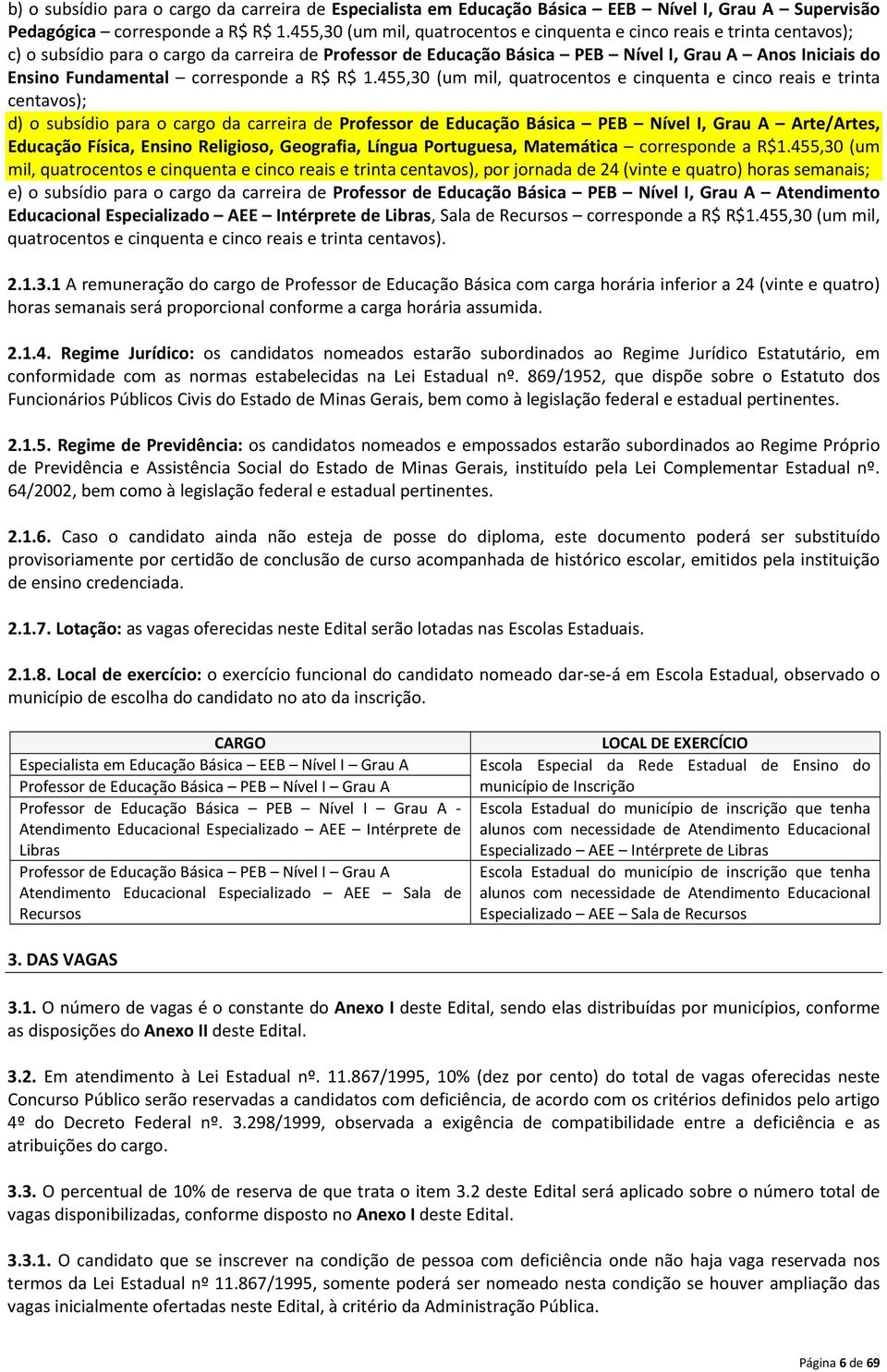 Fundamental corresponde a R$ R$ 1.