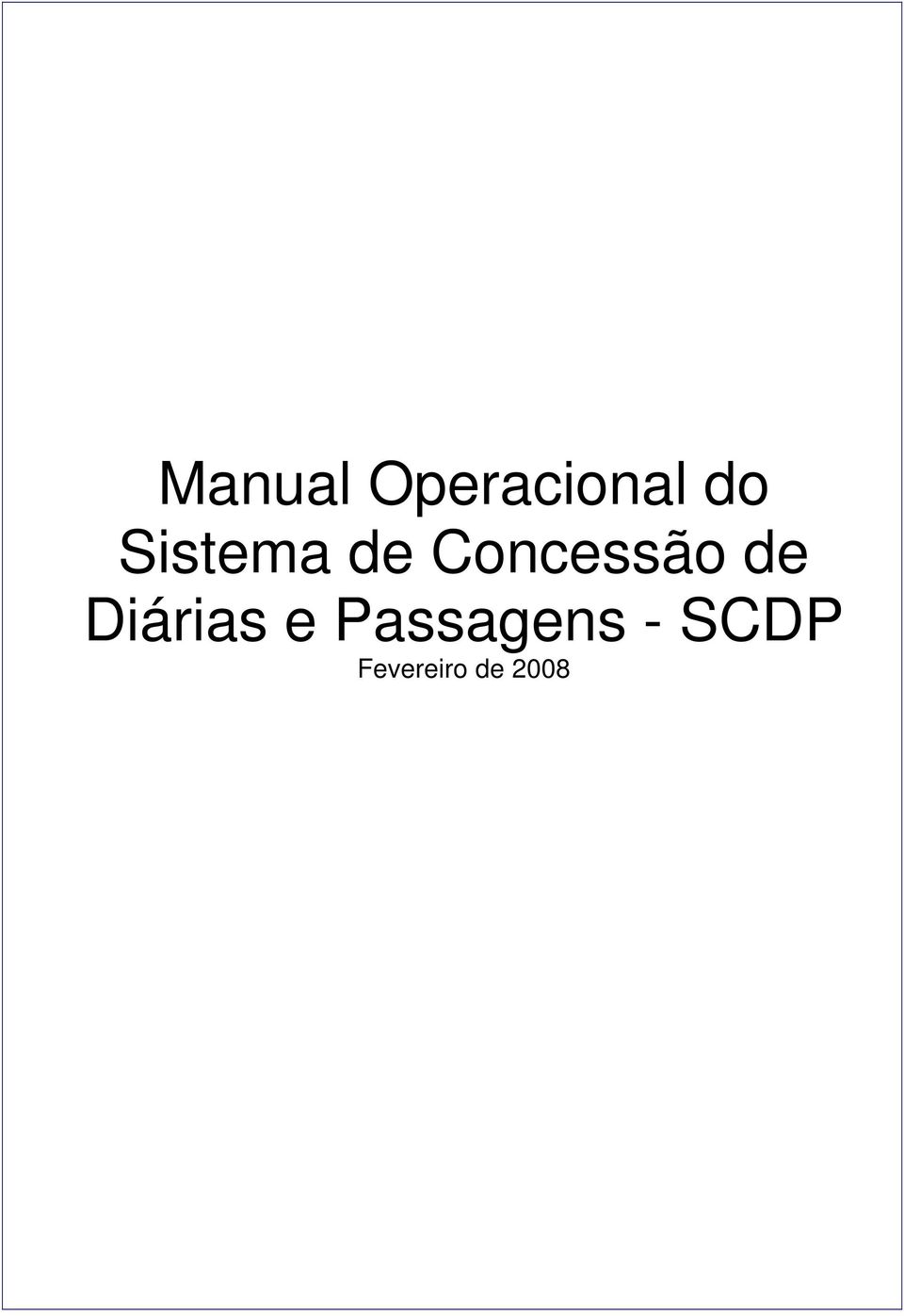 de Diárias e Passagens