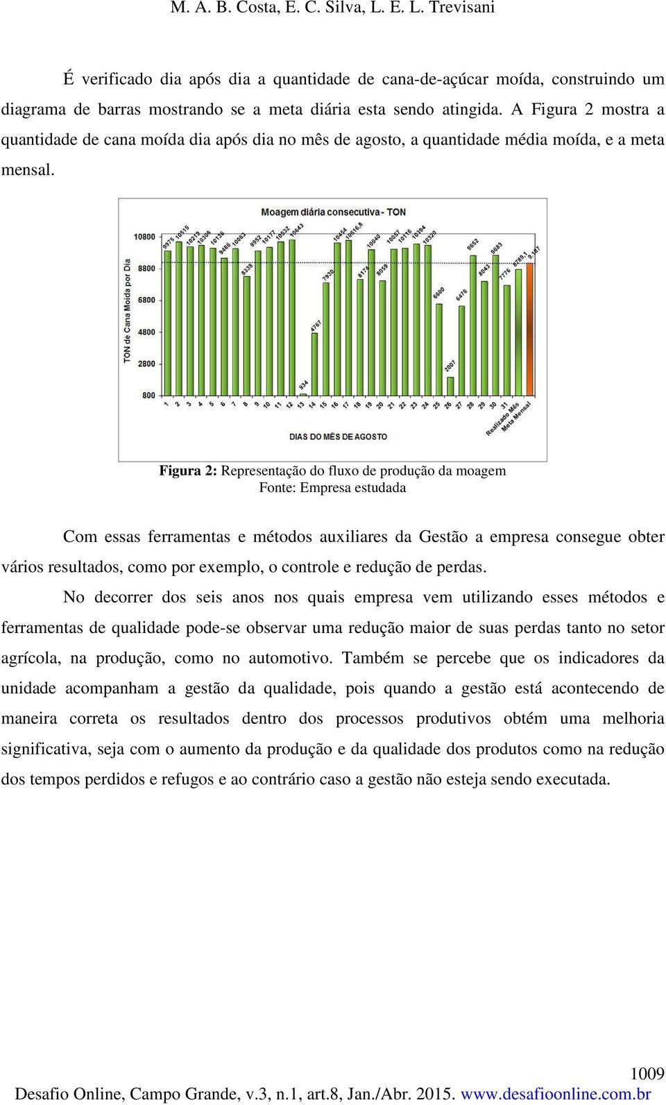 Figura 2: Representação do fluxo de produção da moagem Fonte: Empresa estudada Com essas ferramentas e métodos auxiliares da Gestão a empresa consegue obter vários resultados, como por exemplo, o