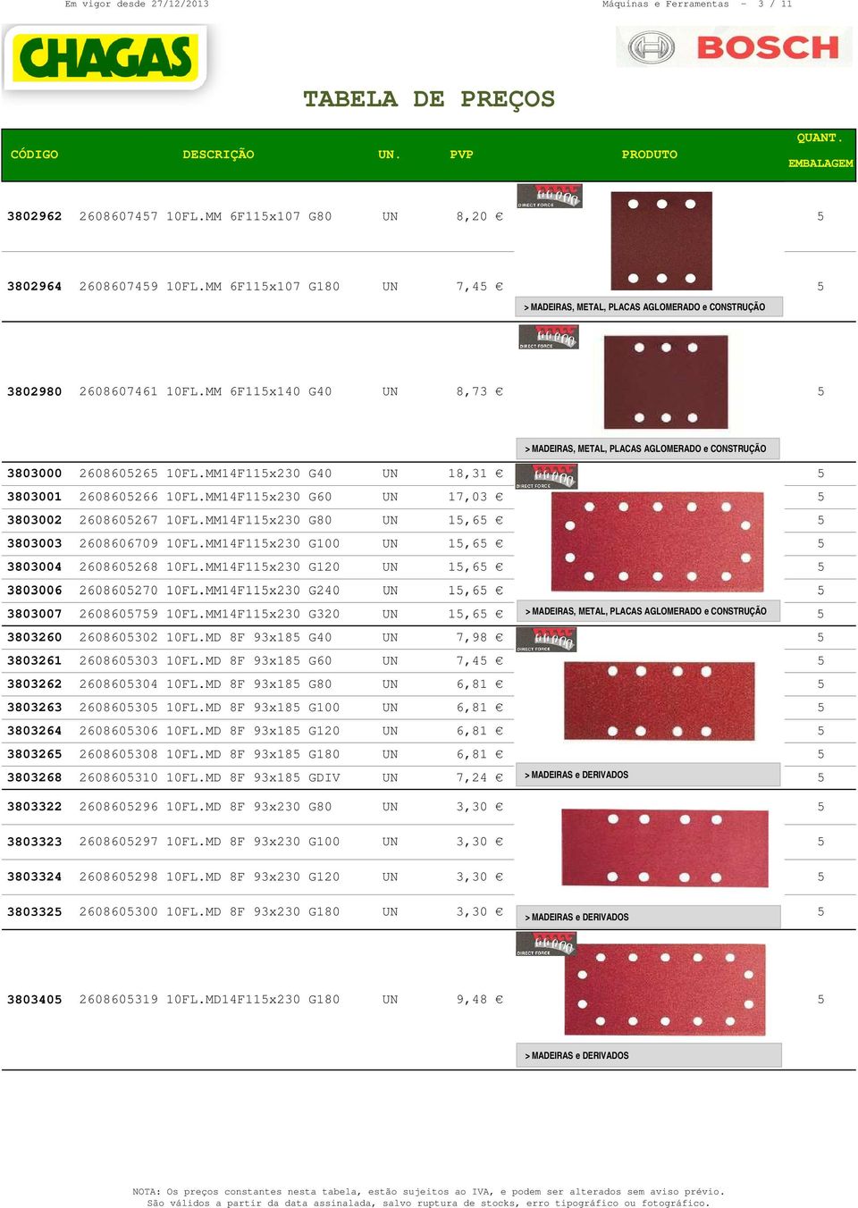 MM14F115x230 G80 UN 15,65 5 3803003 2608606709 10FL.MM14F115x230 G100 UN 15,65 5 3803004 2608605268 10FL.MM14F115x230 G120 UN 15,65 5 3803006 2608605270 10FL.