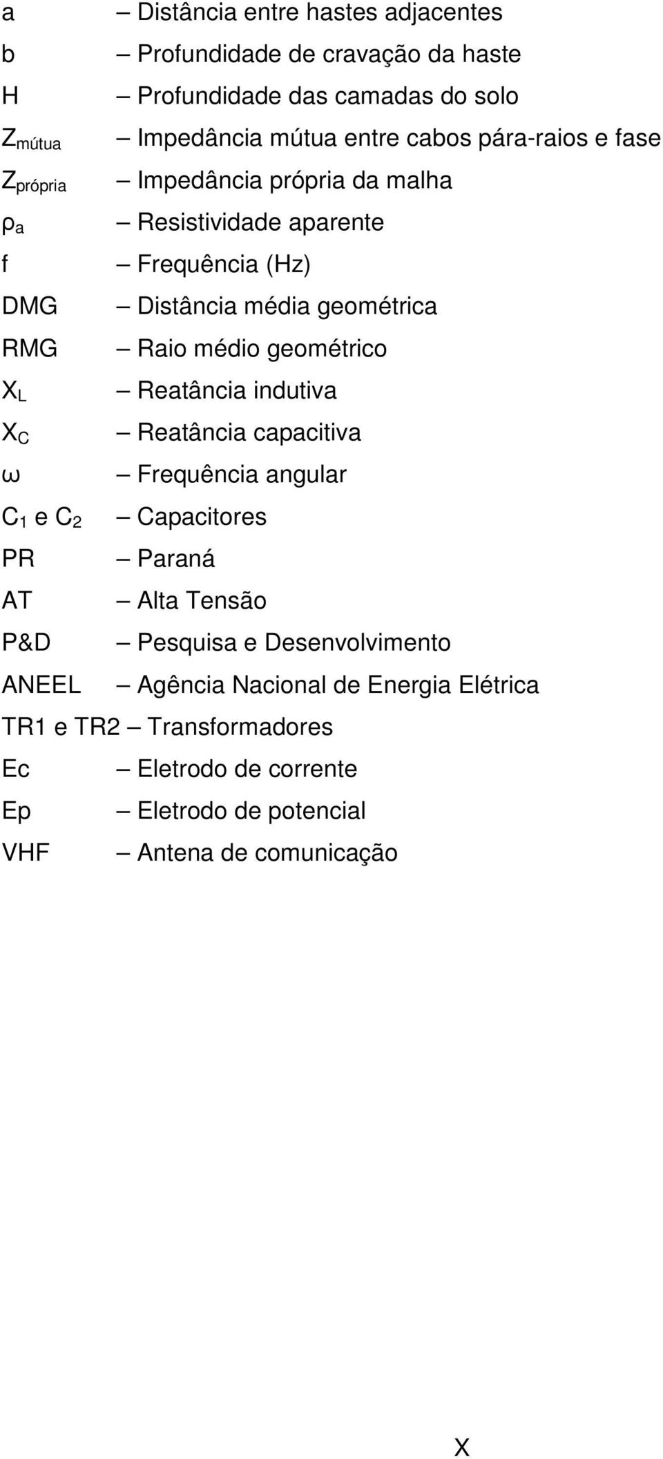 Distância média geométrica Raio médio geométrico Reatância indutiva Reatância capacitiva Frequência angular Capacitores Paraná Alta Tensão Pesquisa