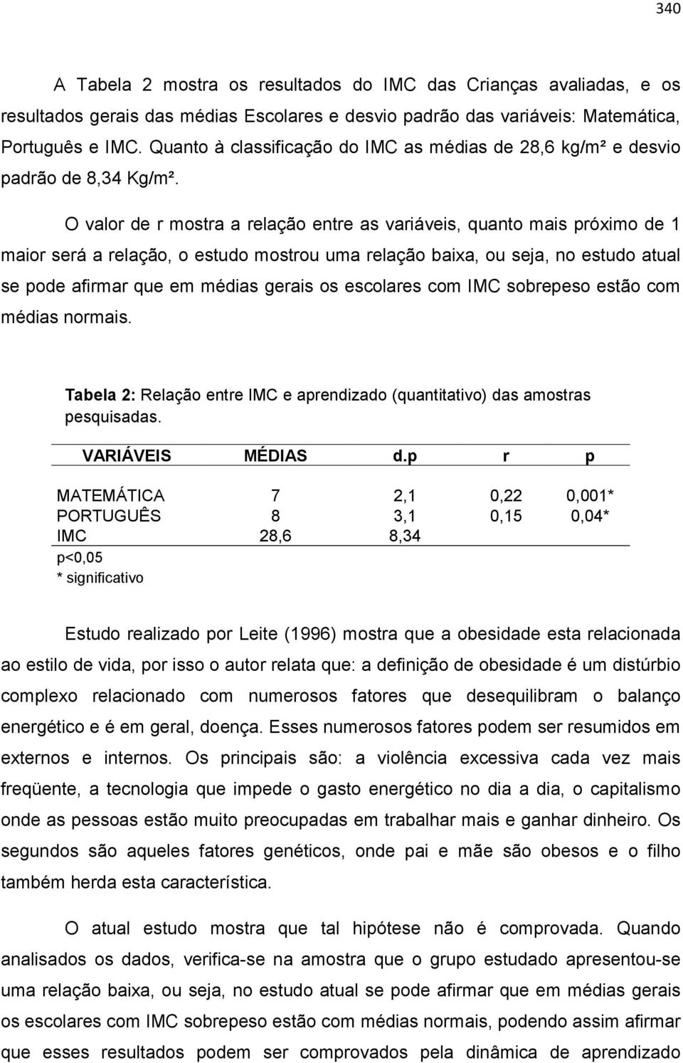 O valor de r mostra a relação entre as variáveis, quanto mais próximo de 1 maior será a relação, o estudo mostrou uma relação baixa, ou seja, no estudo atual se pode afirmar que em médias gerais os