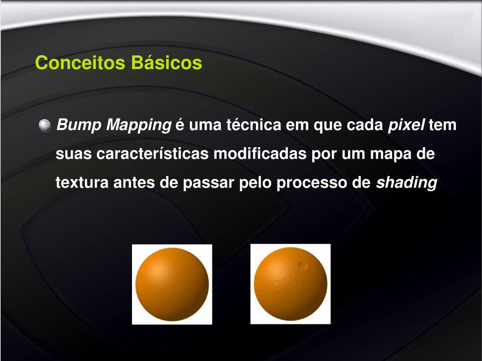 características modificadas por um mapa