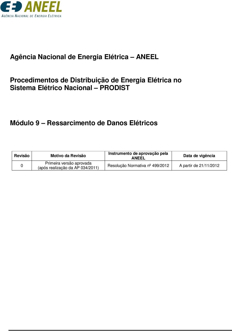 Revisão Motivo da Revisão Primeira versão aprovada (após realização da AP 34/211)