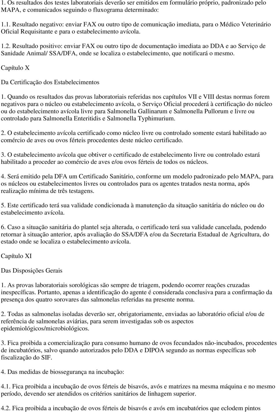 Capítulo X Da Certificação dos Estabelecimentos 1.