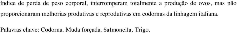 melhorias produtivas e reprodutivas em codornas da