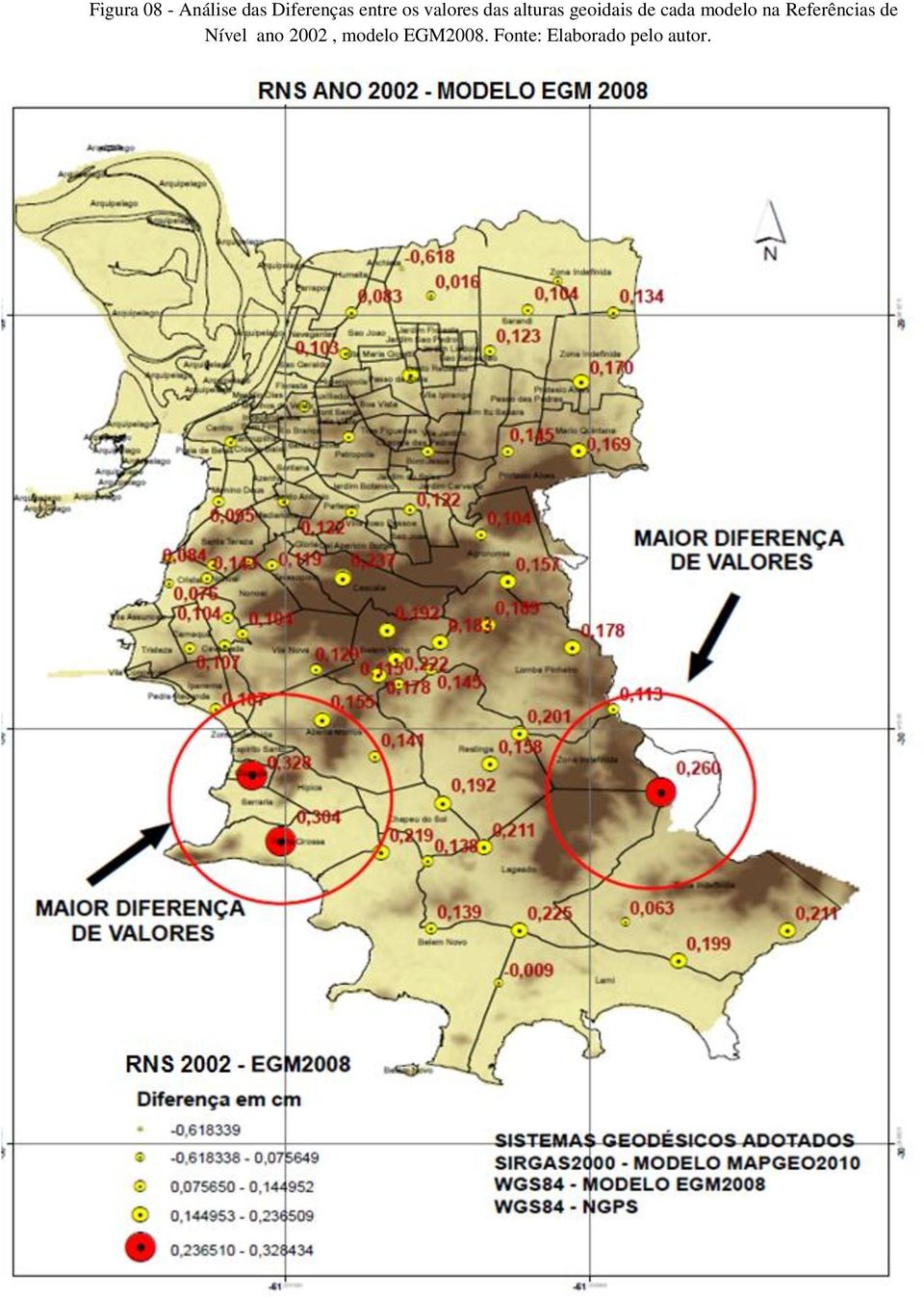 modelo na Referências de Nível ano 2002,