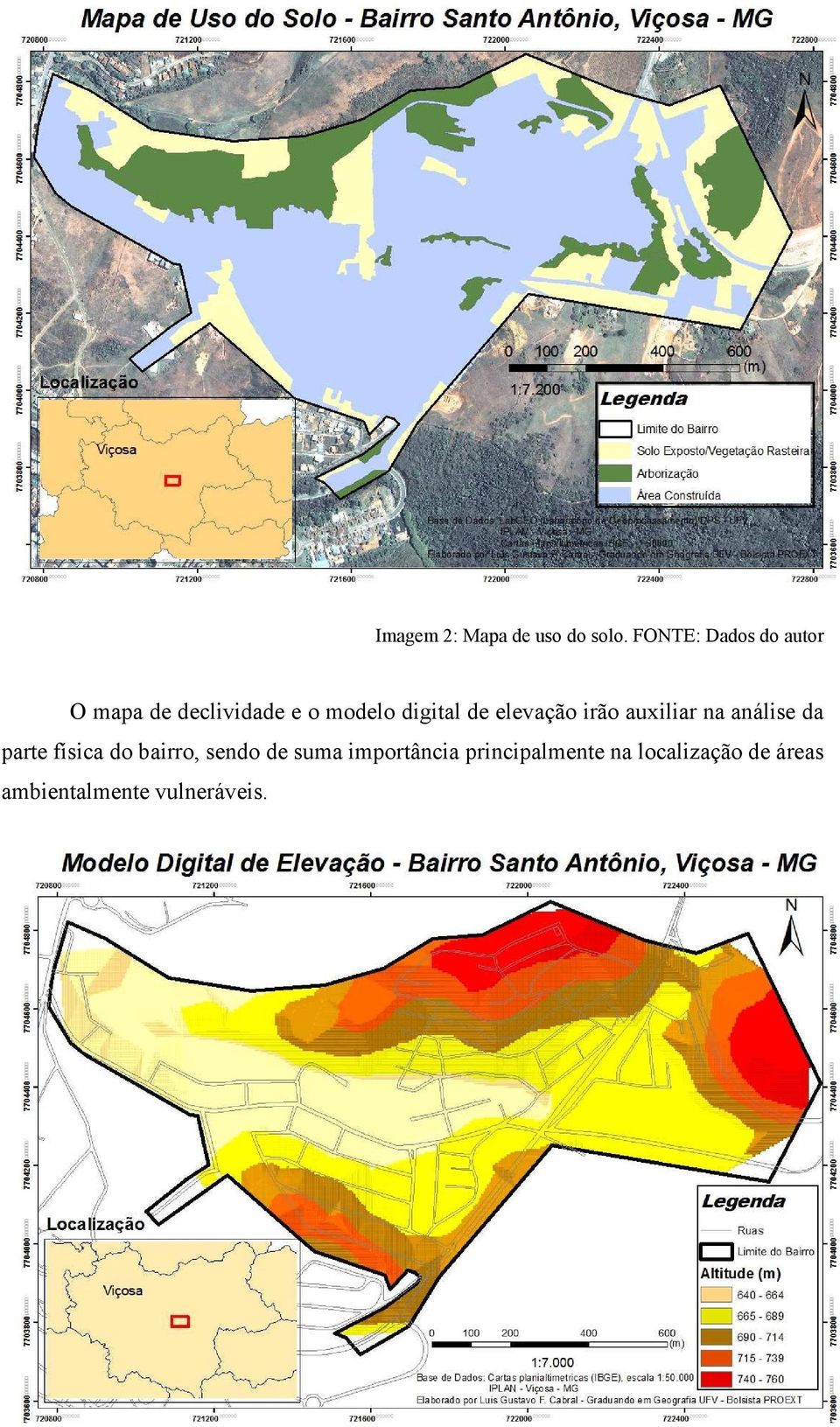 de elevação irão auxiliar na análise da parte física do