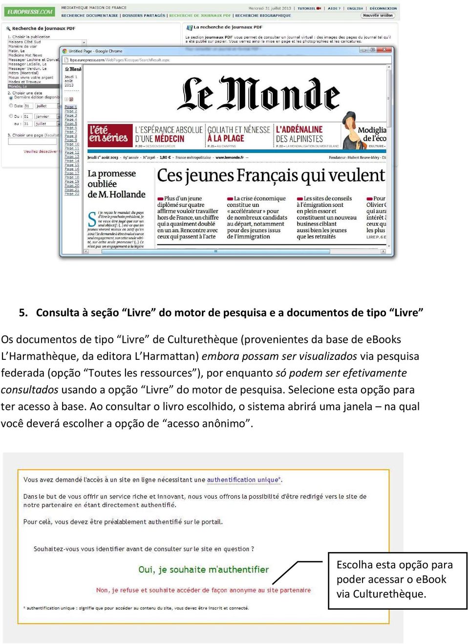 podem ser efetivamente consultados usando a opção Livre do motor de pesquisa. Selecione esta opção para ter acesso à base.