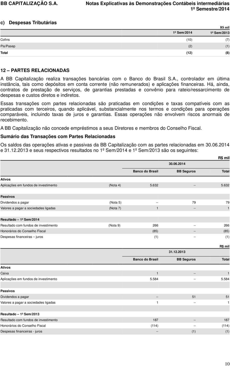 Há, ainda, contratos de prestação de serviços, de garantias prestadas e convênio para rateio/ressarcimento de despesas e custos diretos e indiretos.