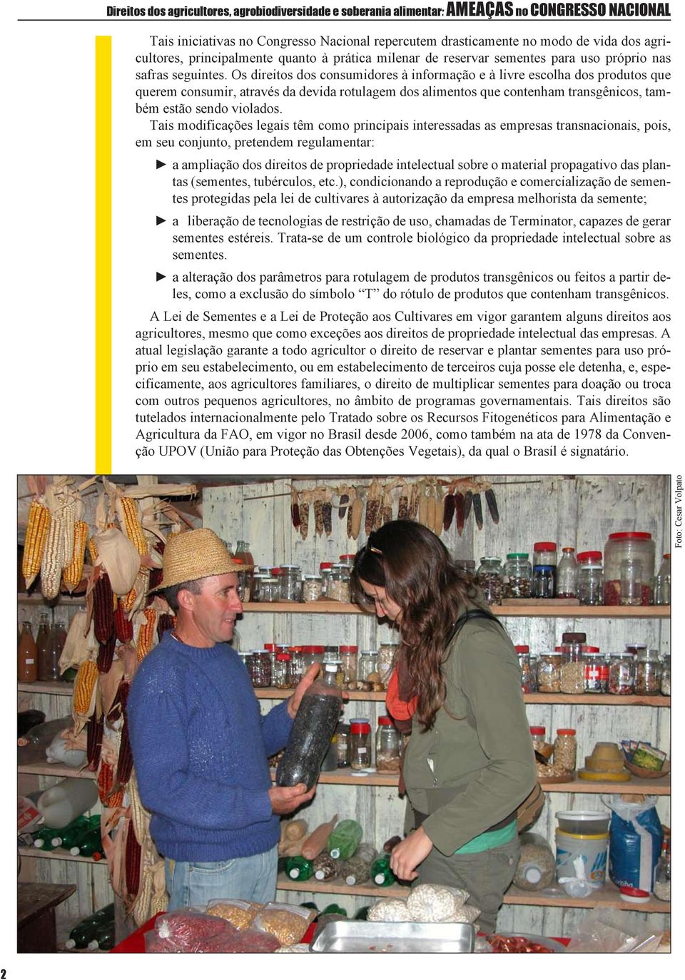 Tais modificações legais têm como principais interessadas as empresas transnacionais, pois, em seu conjunto, pretendem regulamentar: a ampliação dos direitos de propriedade intelectual sobre o