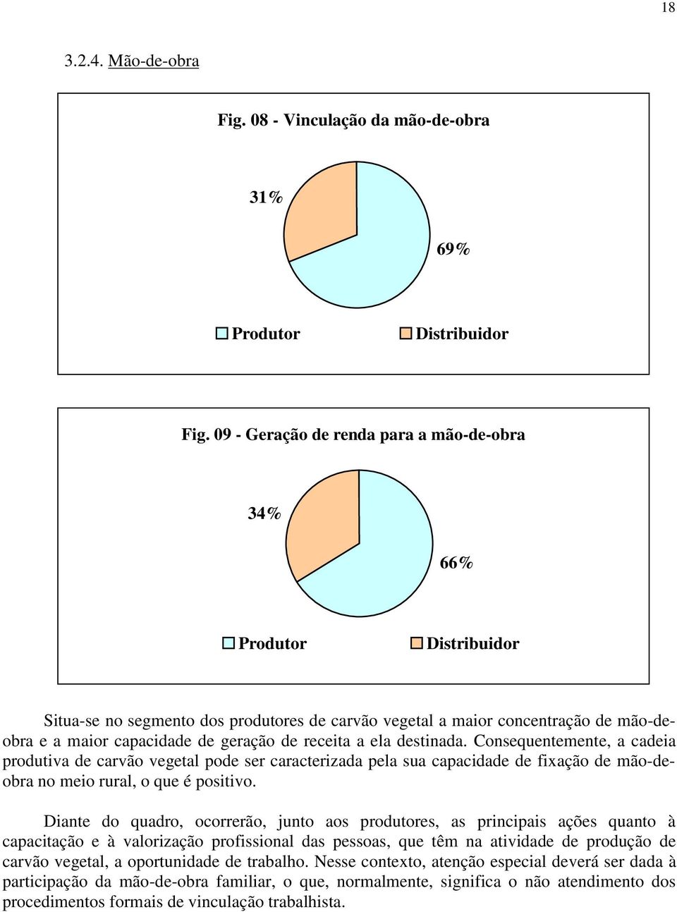 receita a ela destinada. Consequentemente, a cadeia produtiva de carvão vegetal pode ser caracterizada pela sua capacidade de fixação de mão-deobra no meio rural, o que é positivo.