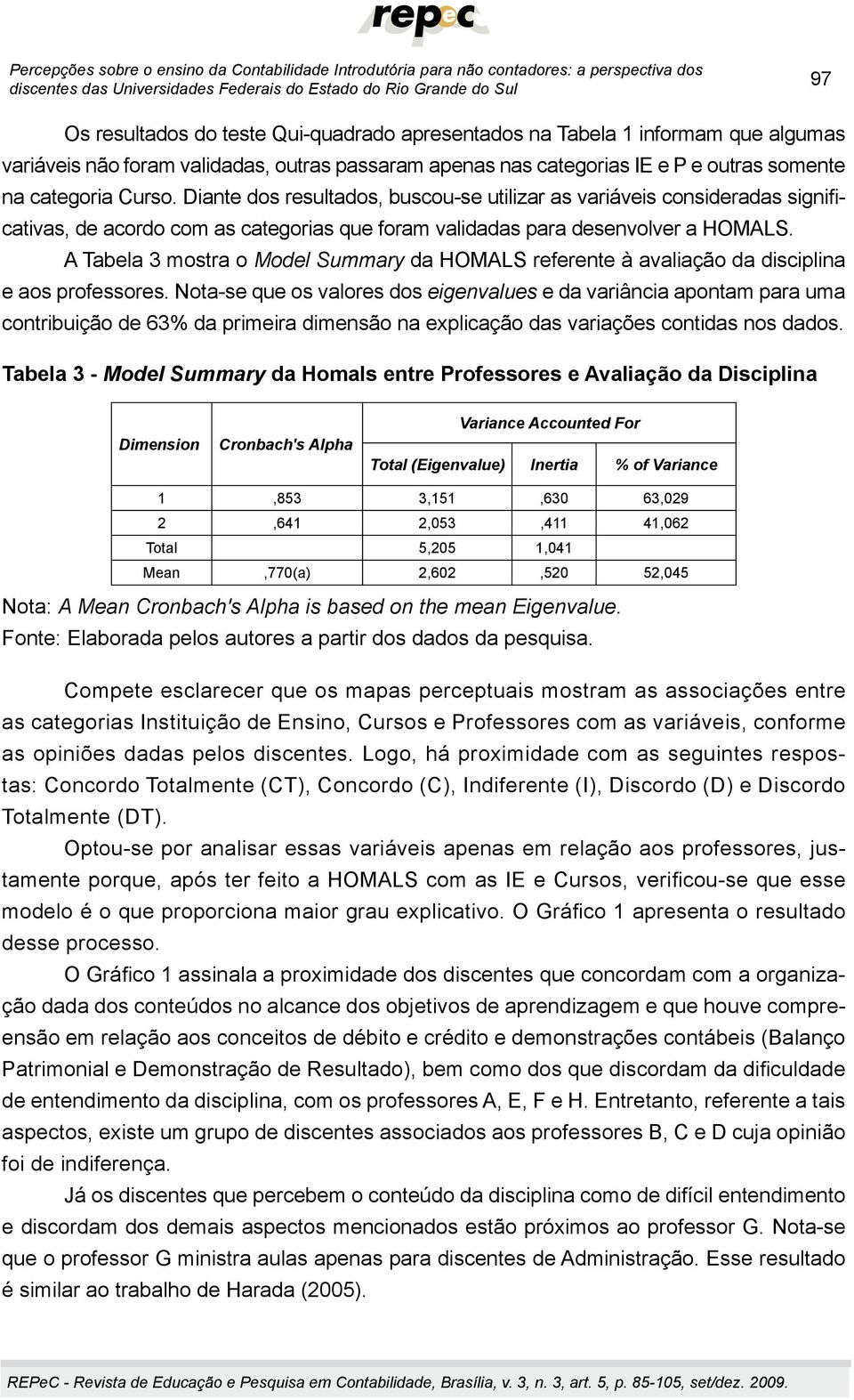 iante dos resultados, buscou-se utilizar as variáveis consideradas significativas, de acordo com as categorias que foram validadas para desenvolver a HOMALS.