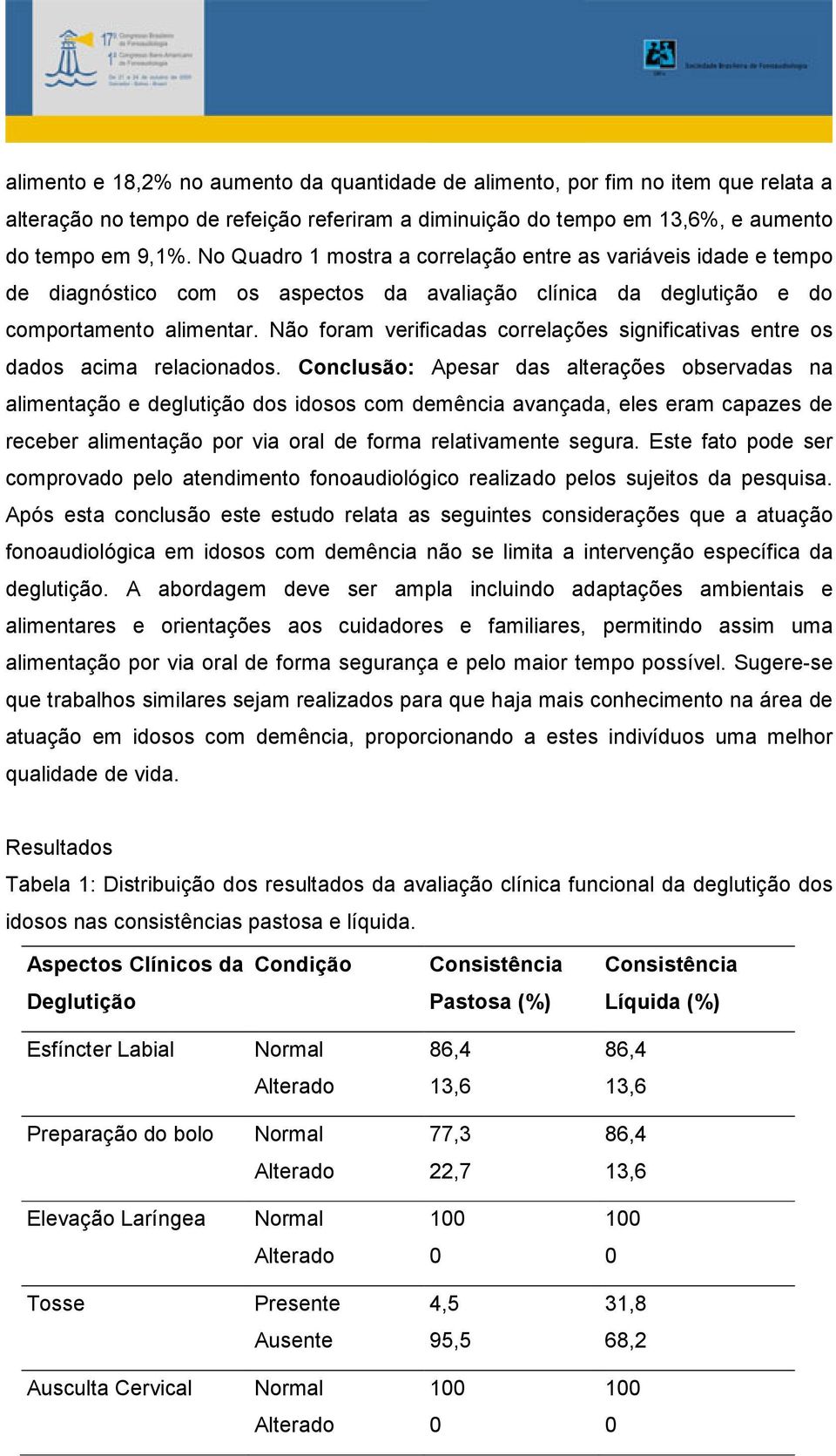 Não foram verificadas correlações significativas entre os dados acima relacionados.